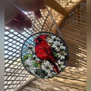 Stained Glass Cardinal Suncatcher